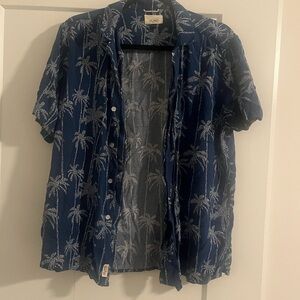 Society Blue Casual Button Down Shirt
